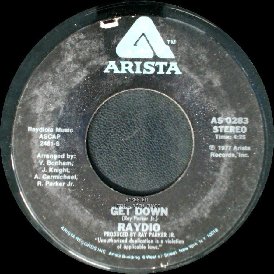 Raydio - Jack And Jill / Get Down side B