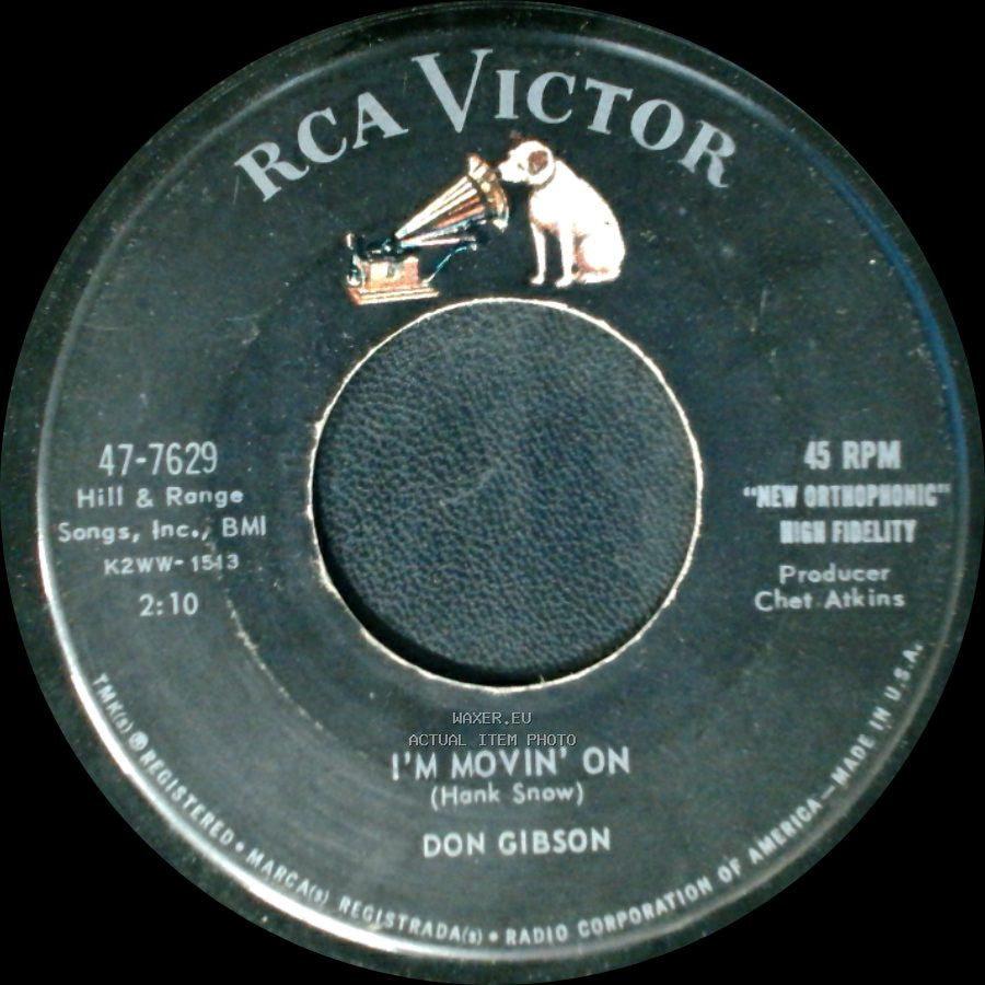 Don Gibson - Big Hearted Me / I'm Movin' On side B