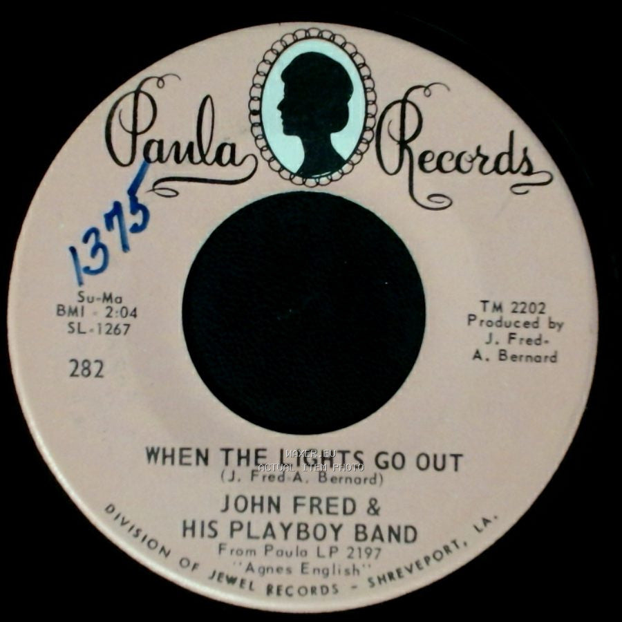 John Fred & His Playboy Band - Judy In Disguise (With Glasses) / When The Lights Go Out side B