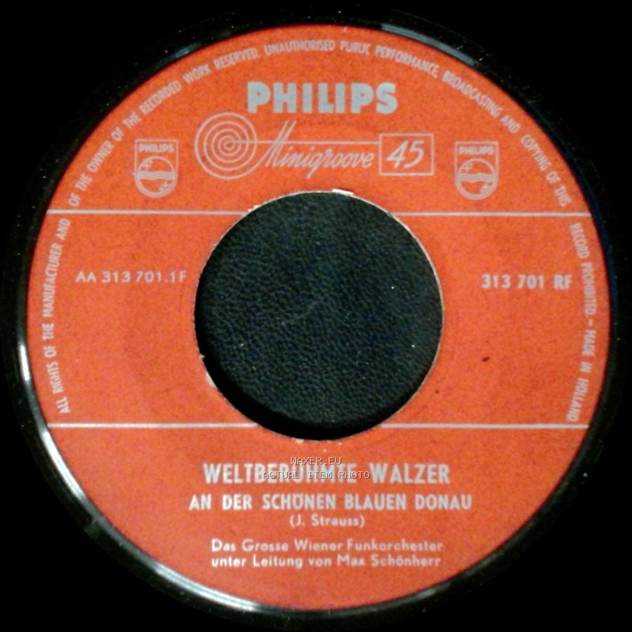 Das Wiener Staatsopernorchester Unter Leitung Von Max Günther / Das Grosse Wiener Funkorchester Unter Leitung Von Max Schönherr - Weltberühmte Walzer - Kaiserwalzer / Weltberühmte Walzer An Der Schönen Blauen Donau (J. Strauss) side B