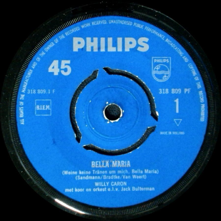 Willy Caron - Bella Maria / De Blauwe Gondola side A