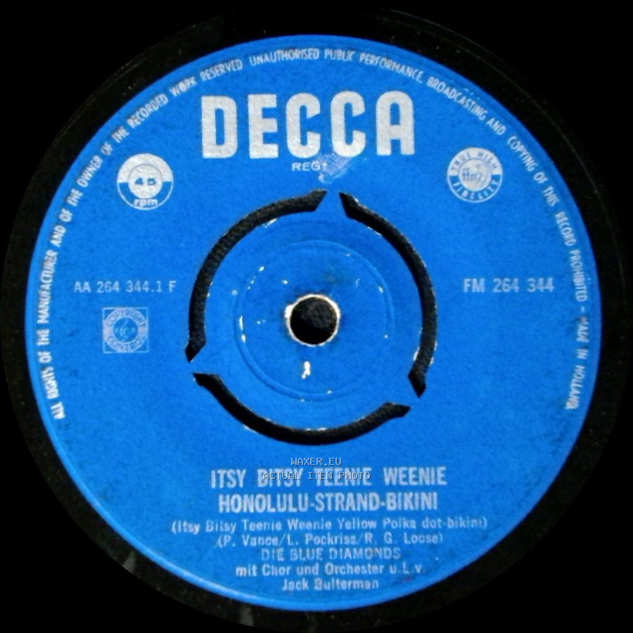 Die Blue Diamonds - Simba-Jo / Itsy Bitsy Teenie Weenie Honolulu-Strand-Bikini side B