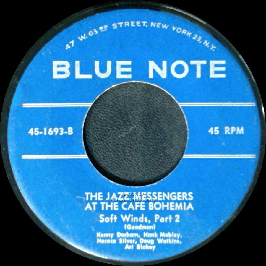 The Jazz Messengers / The Jazz Messengers At The Cafe Bohemia - Soft Winds, Part I / Soft Winds, Part 2 side B