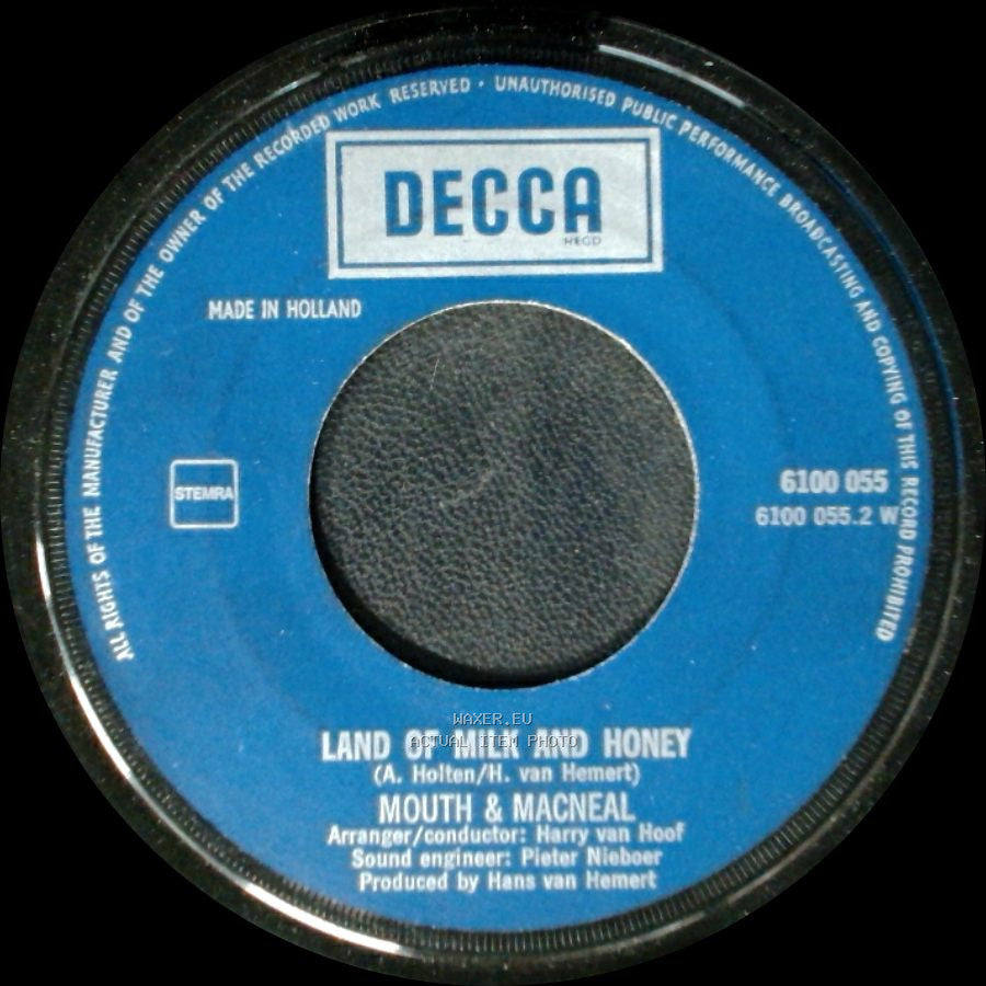 Mouth & Macneal - How Do You Do? / Land Of Milk And Honey side B