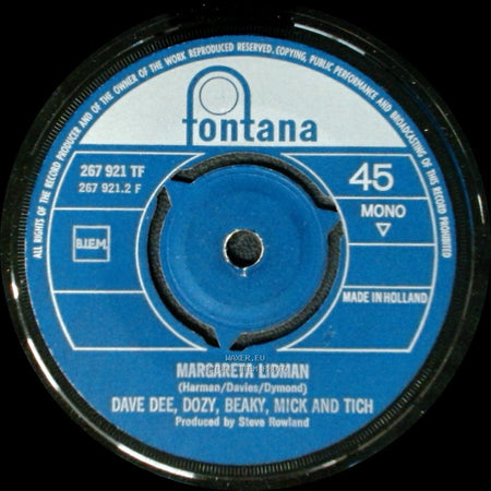 Dave Dee, Dozy, Beaky, Mick And Tich - Don Juan / Margareta Lidman side B
