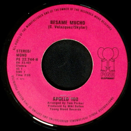 Apollo 100 - Besame Mucho / Apollo Goes West side A