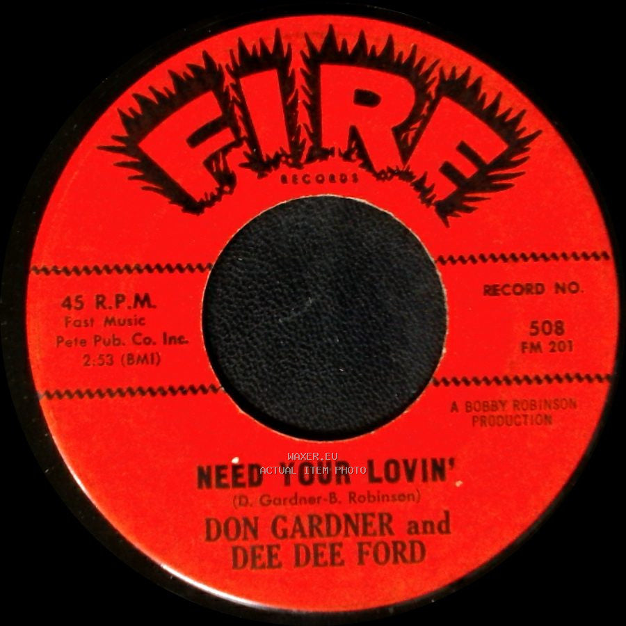 Don Gardner And Dee Dee Ford - Tell Me / Need Your Lovin' side B