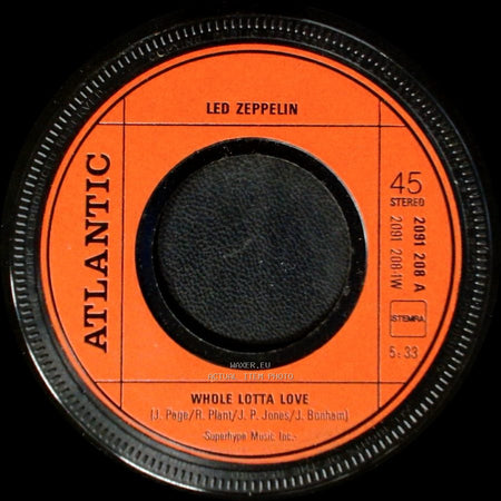 Led Zeppelin - Immigrant Song / Bron-Y-Aur Stomp / Whole Lotta Love side B