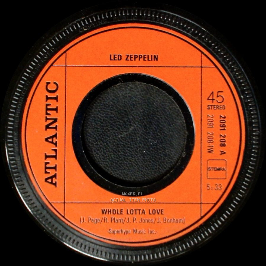 Led Zeppelin - Immigrant Song / Bron-Y-Aur Stomp / Whole Lotta Love side B