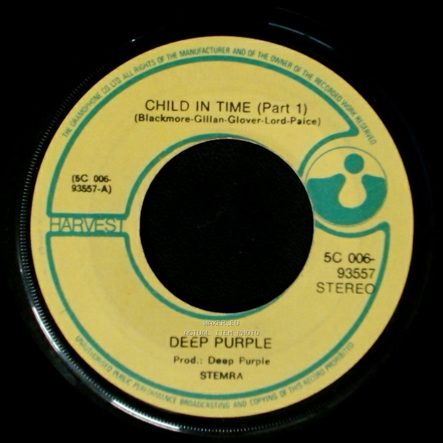 Deep Purple - Child In Time (Part 1) / Child In Time (Part 2) side A