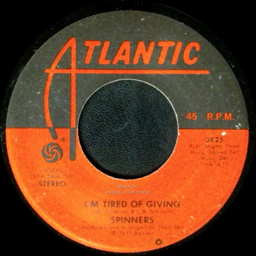 Spinners - I'm Tired Of Giving / Heaven On Earth (So Fine) side A