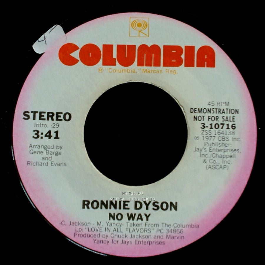 Ronnie Dyson - No Way / Sara Smile side A