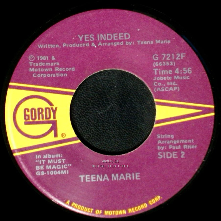 Teena Marie - It Must Be Magic / Yes Indeed side B