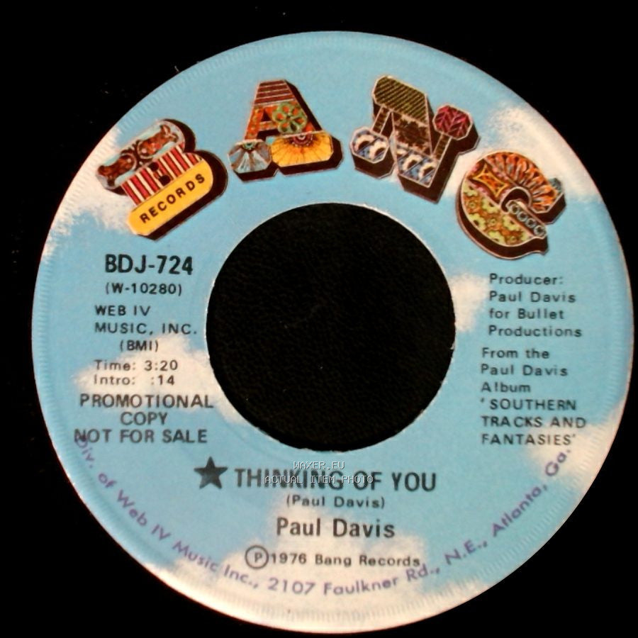 Paul Davis - Thinking Of You / Thinking Of You side A