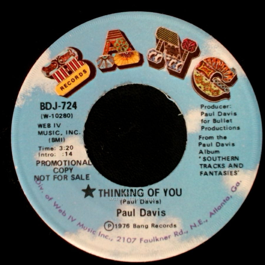 Paul Davis - Thinking Of You / Thinking Of You side A