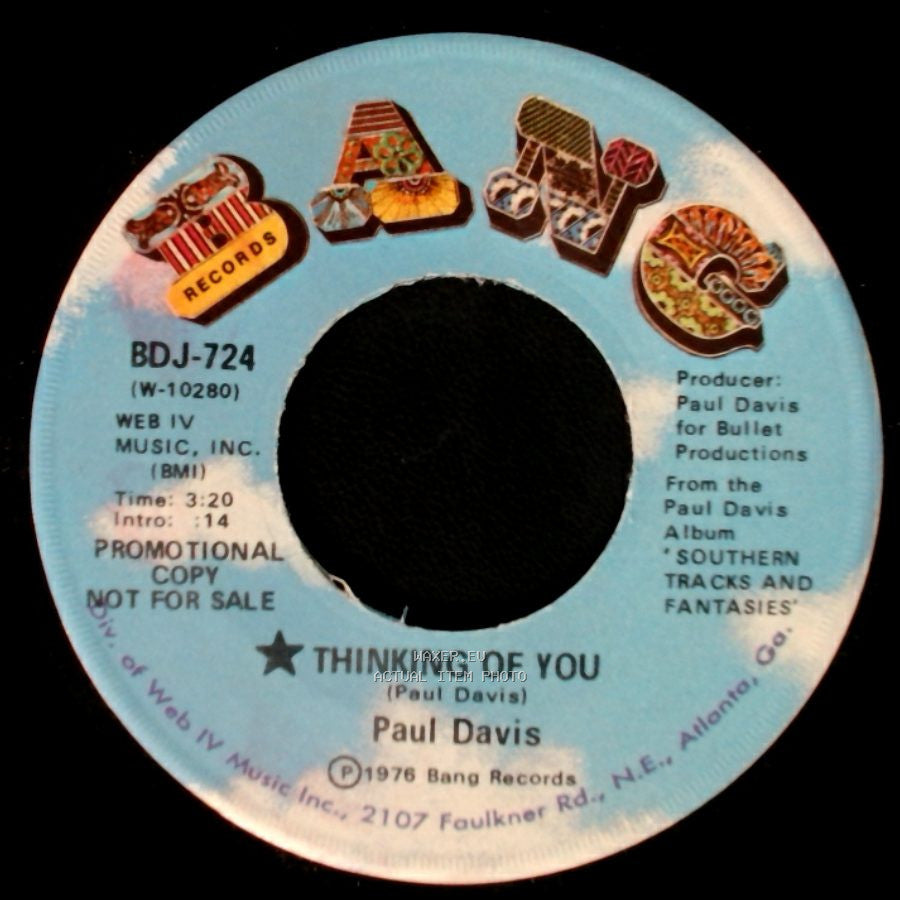 Paul Davis - Thinking Of You / Thinking Of You side B