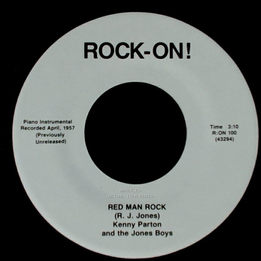 Kenny Parton And The Jones Boys - Red Man Rock / Jump, Wiggle & Shake side A