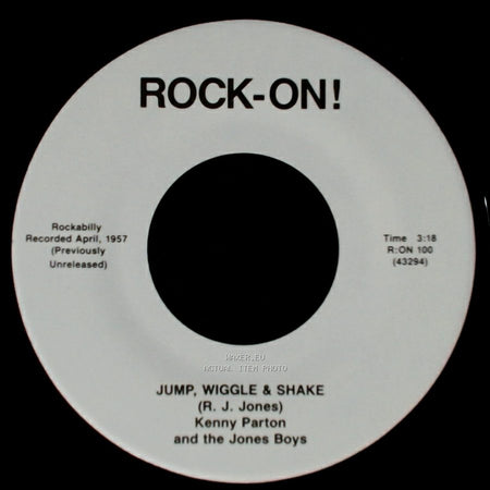 Kenny Parton And The Jones Boys - Red Man Rock / Jump, Wiggle & Shake side B