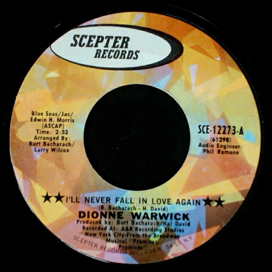 Dionne Warwick - I'll Never Fall In Love Again / What The World Needs Now Is Love side A