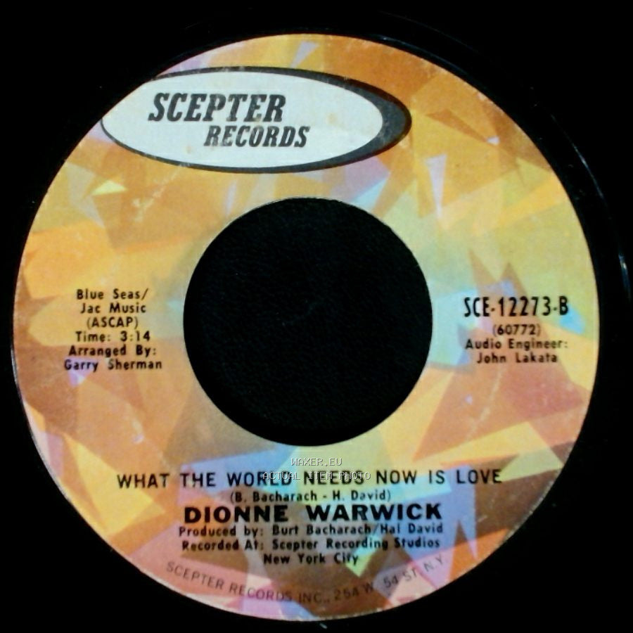 Dionne Warwick - I'll Never Fall In Love Again / What The World Needs Now Is Love side B