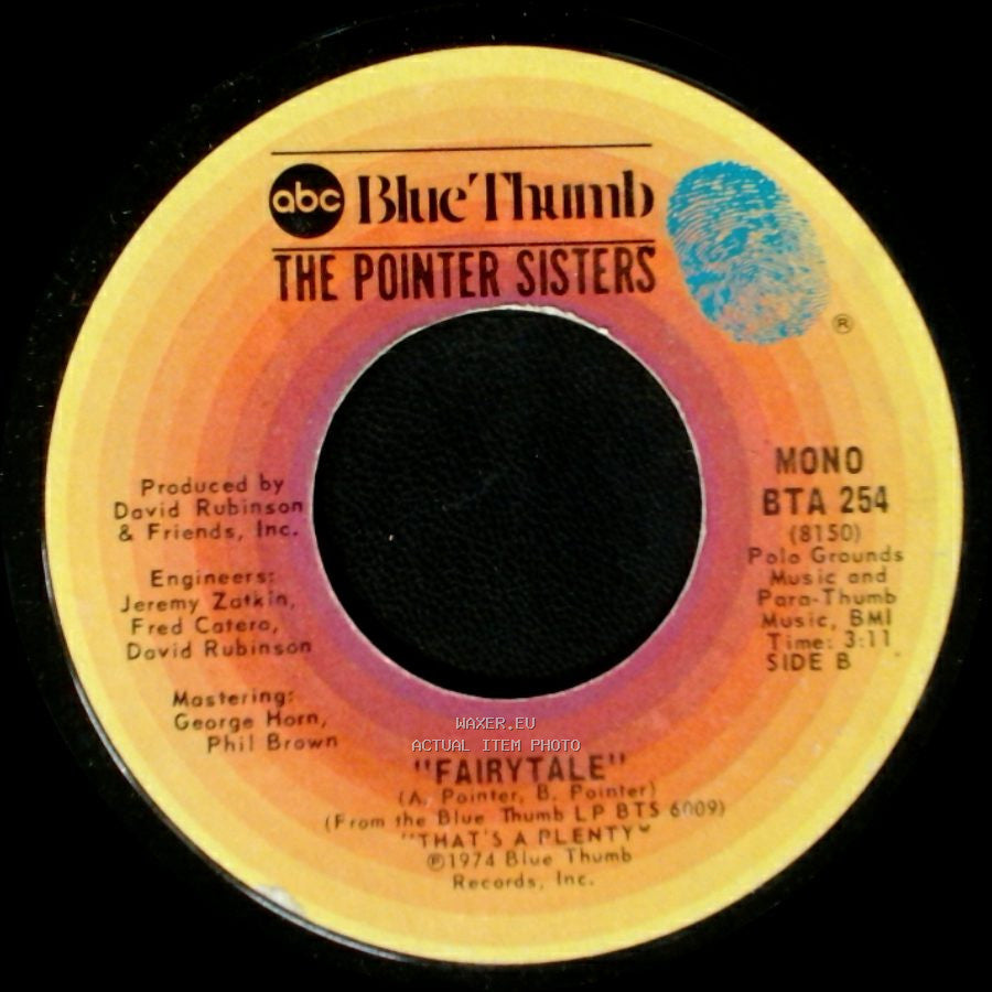 The Pointer Sisters - Love In Them There Hills / Fairytale side B