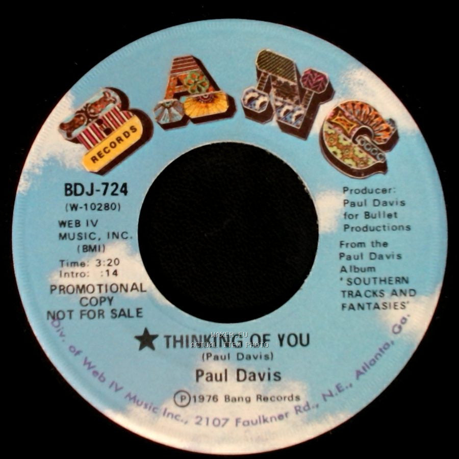 Paul Davis - Thinking Of You / Thinking Of You side A