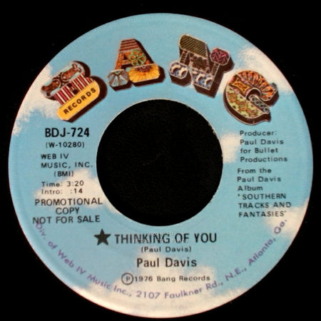 Paul Davis - Thinking Of You / Thinking Of You side A