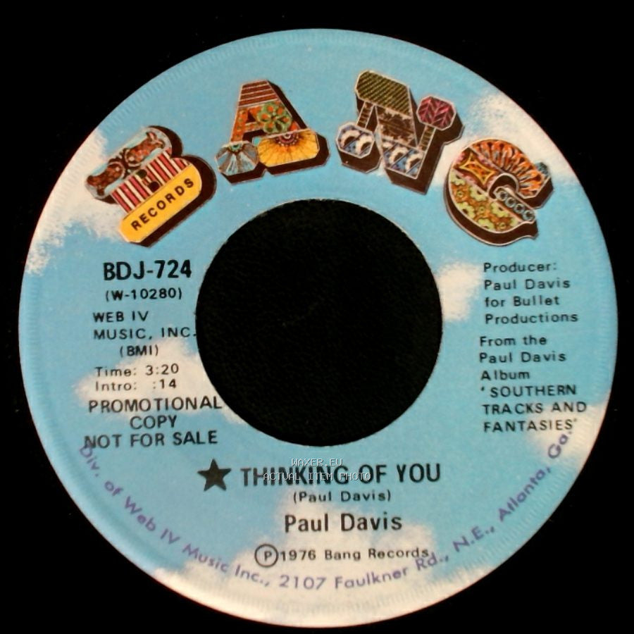 Paul Davis - Thinking Of You / Thinking Of You side B
