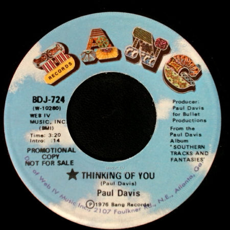 Paul Davis - Thinking Of You / Thinking Of You side A