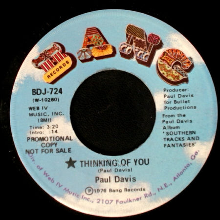 Paul Davis - Thinking Of You / Thinking Of You side B