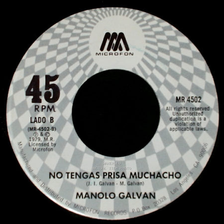 Manolo Galvan - Tanto Amor / No Tengas Prisa Muchacho side B