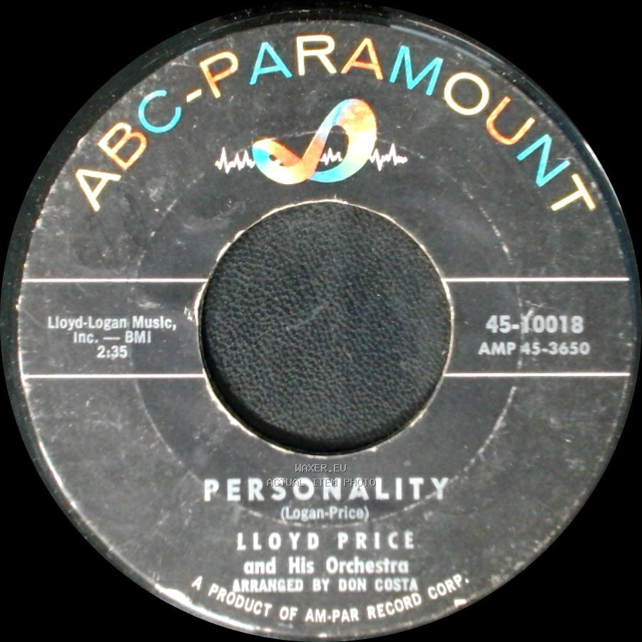 Lloyd Price And His Orchestra - Personality / Have You Ever Had The Blues side A