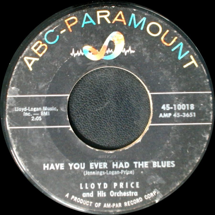 Lloyd Price And His Orchestra - Personality / Have You Ever Had The Blues side B