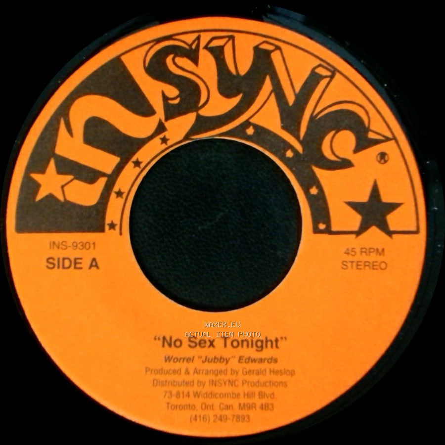 Worrel "Jubby" Edwards / Gerald "Mango" Heslop - No Sex Tonight / No Sax Tonight side A