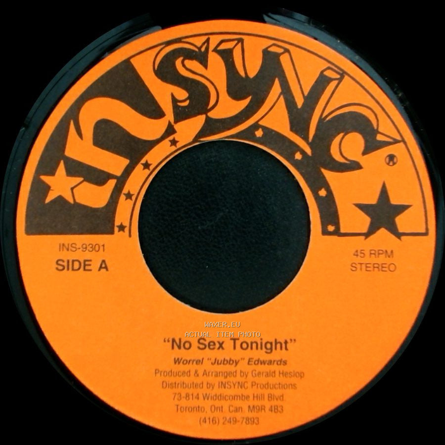 Worrel "Jubby" Edwards / Gerald "Mango" Heslop - No Sex Tonight / No Sax Tonight side A