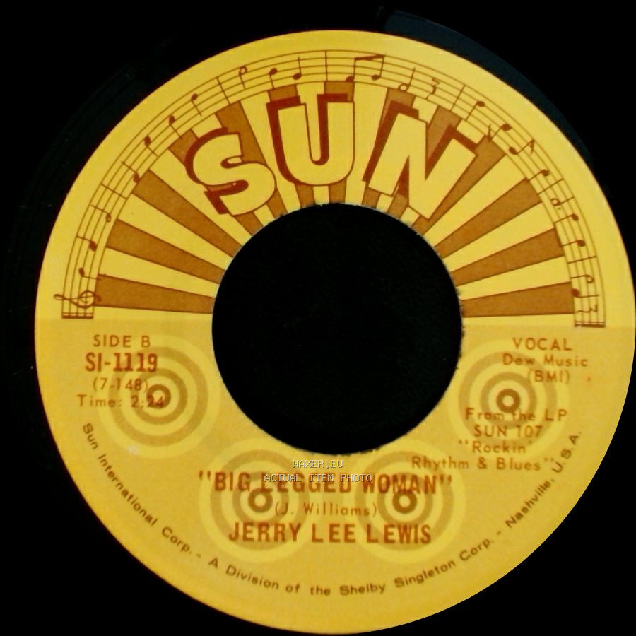Jerry Lee Lewis - Waiting For A Train (All Around The Water Tank) / Big Legged Woman side B