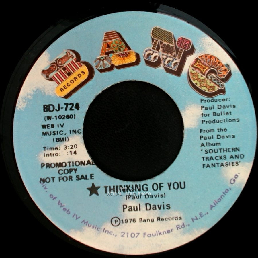 Paul Davis - Thinking Of You / Thinking Of You side A