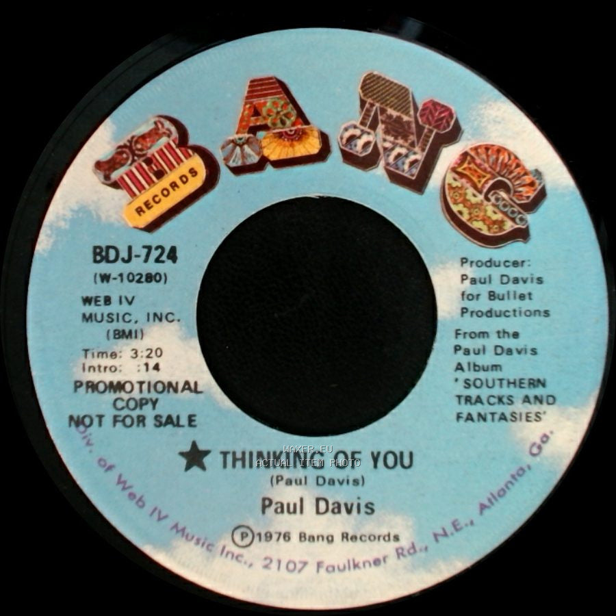 Paul Davis - Thinking Of You / Thinking Of You side B