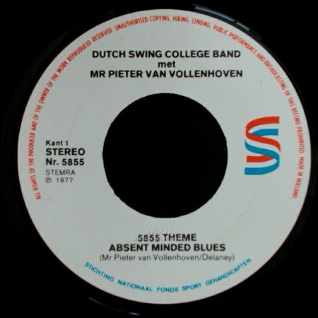 Dutch Swing College Band Met Mr Pieter Van Vollenhoven - 5855 Theme Absent Minded Blues / Margie side A