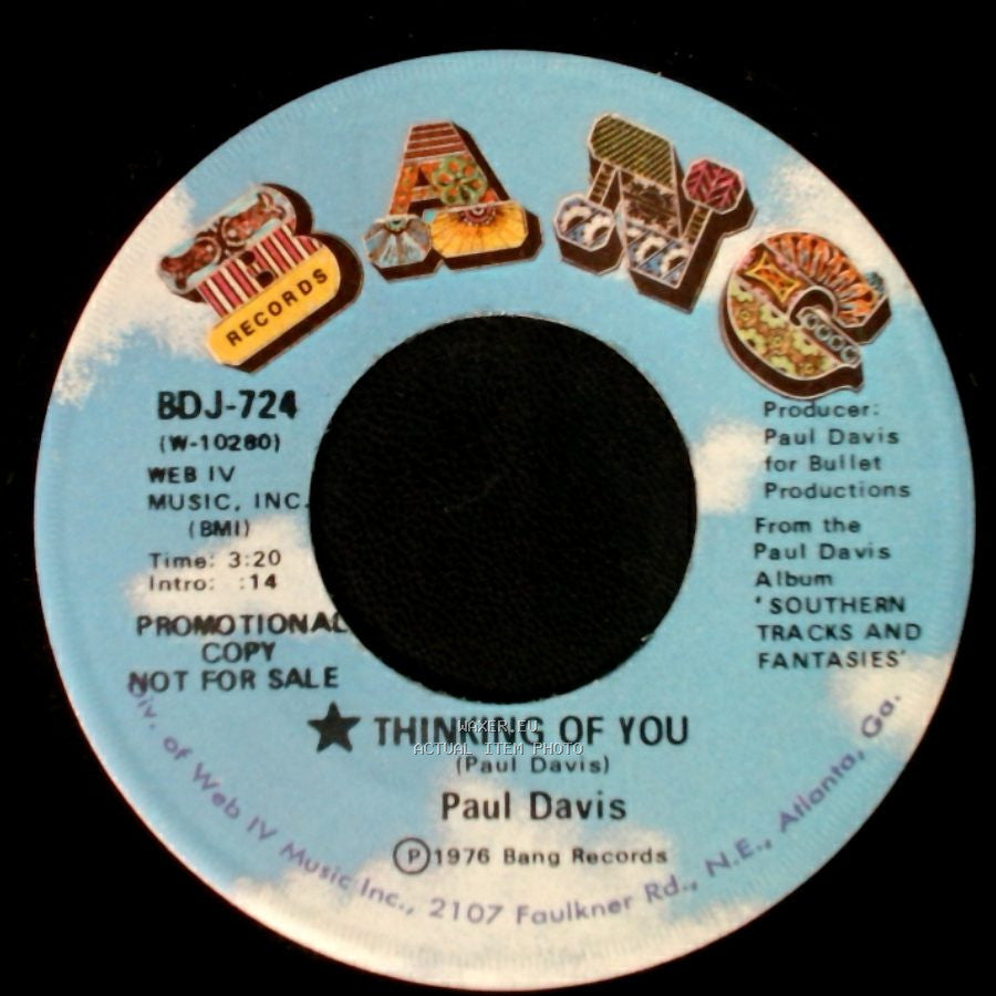 Paul Davis - Thinking Of You / Thinking Of You side B