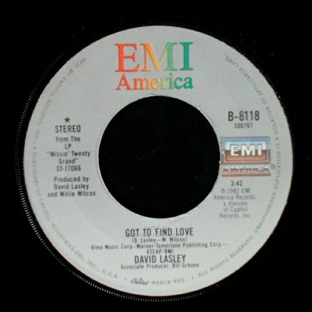 David Lasley - I Don't Go Shopping / Got To Find Love side B