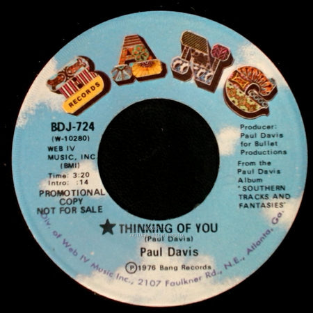 Paul Davis - Thinking Of You / Thinking Of You side A