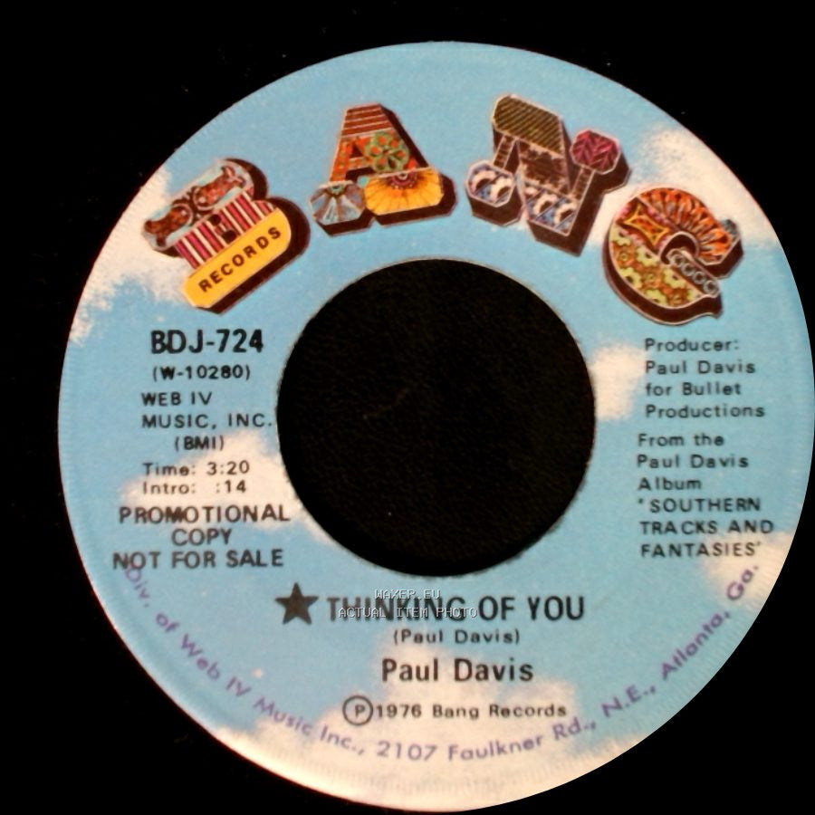 Paul Davis - Thinking Of You / Thinking Of You side A