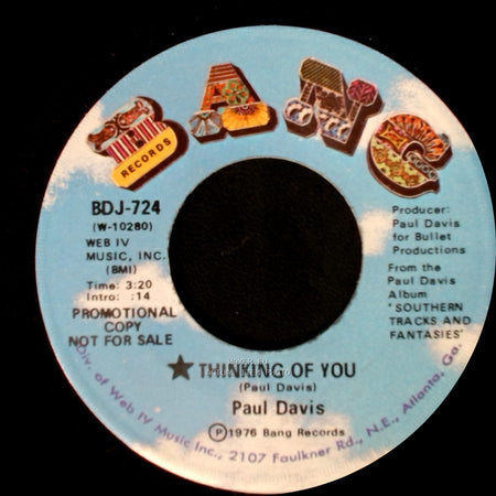 Paul Davis - Thinking Of You / Thinking Of You side A