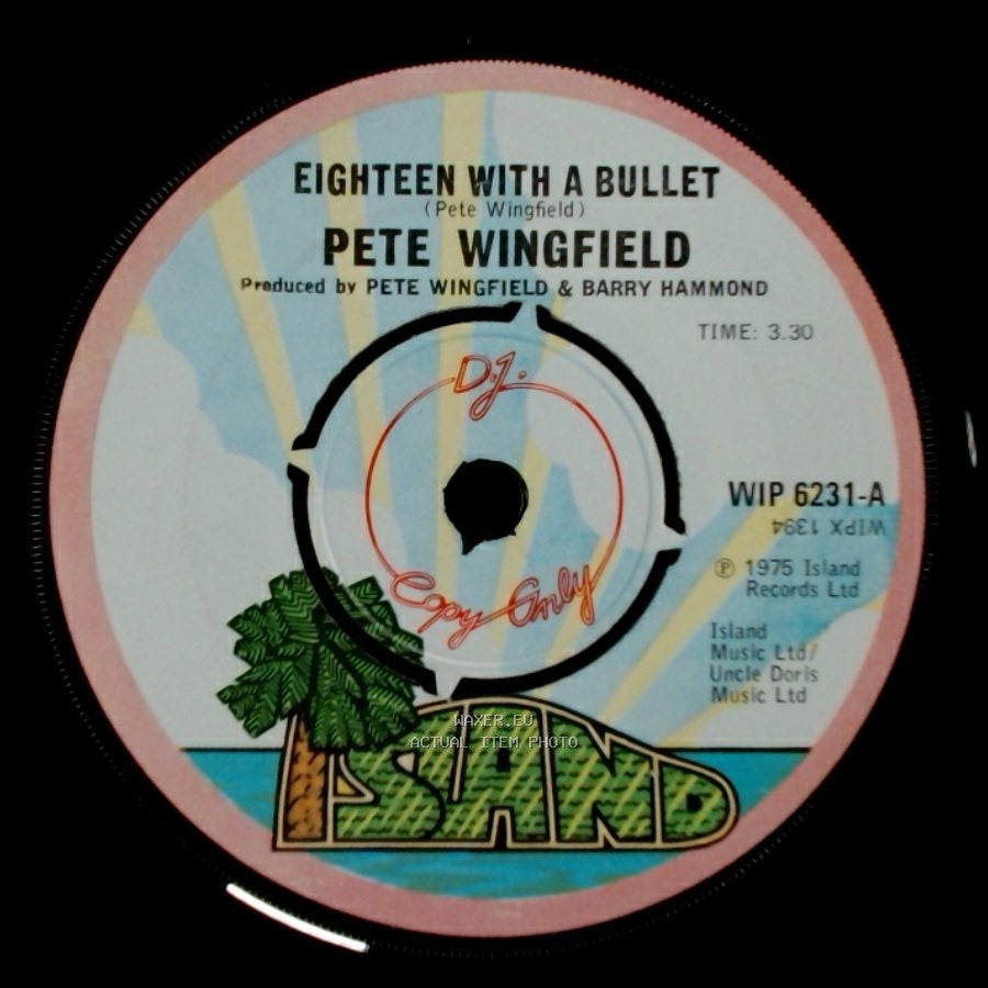 Pete Wingfield - Shadow Of A Doubt / Eighteen With A Bullet side B