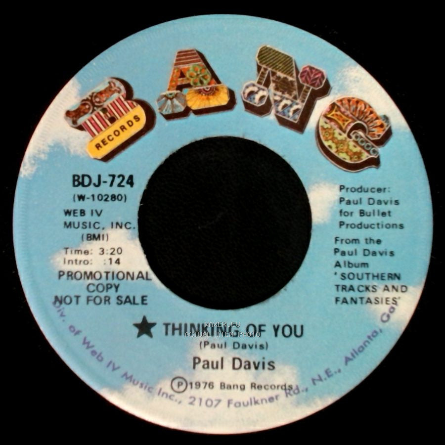 Paul Davis - Thinking Of You / Thinking Of You side B