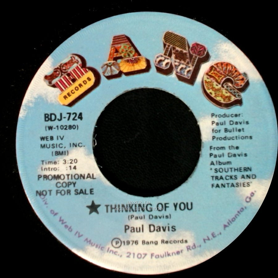 Paul Davis - Thinking Of You / Thinking Of You side A
