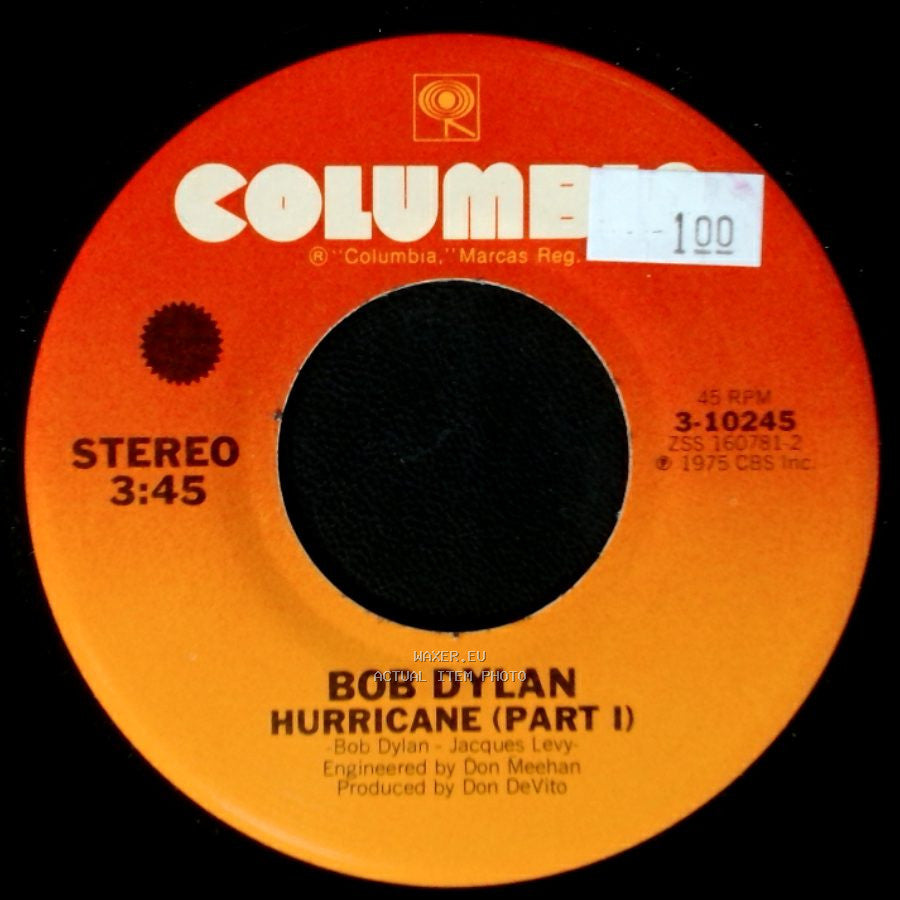 Bob Dylan - Hurricane (Part I) / Hurricane (Part Ii) side A