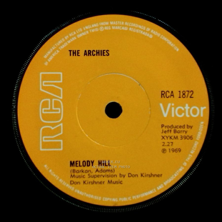 The Archies - Sugar, Sugar / Melody Hill side B