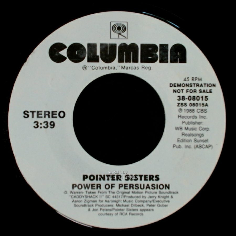 Pointer Sisters - Power Of Persuasion / Power Of Persuasion side B